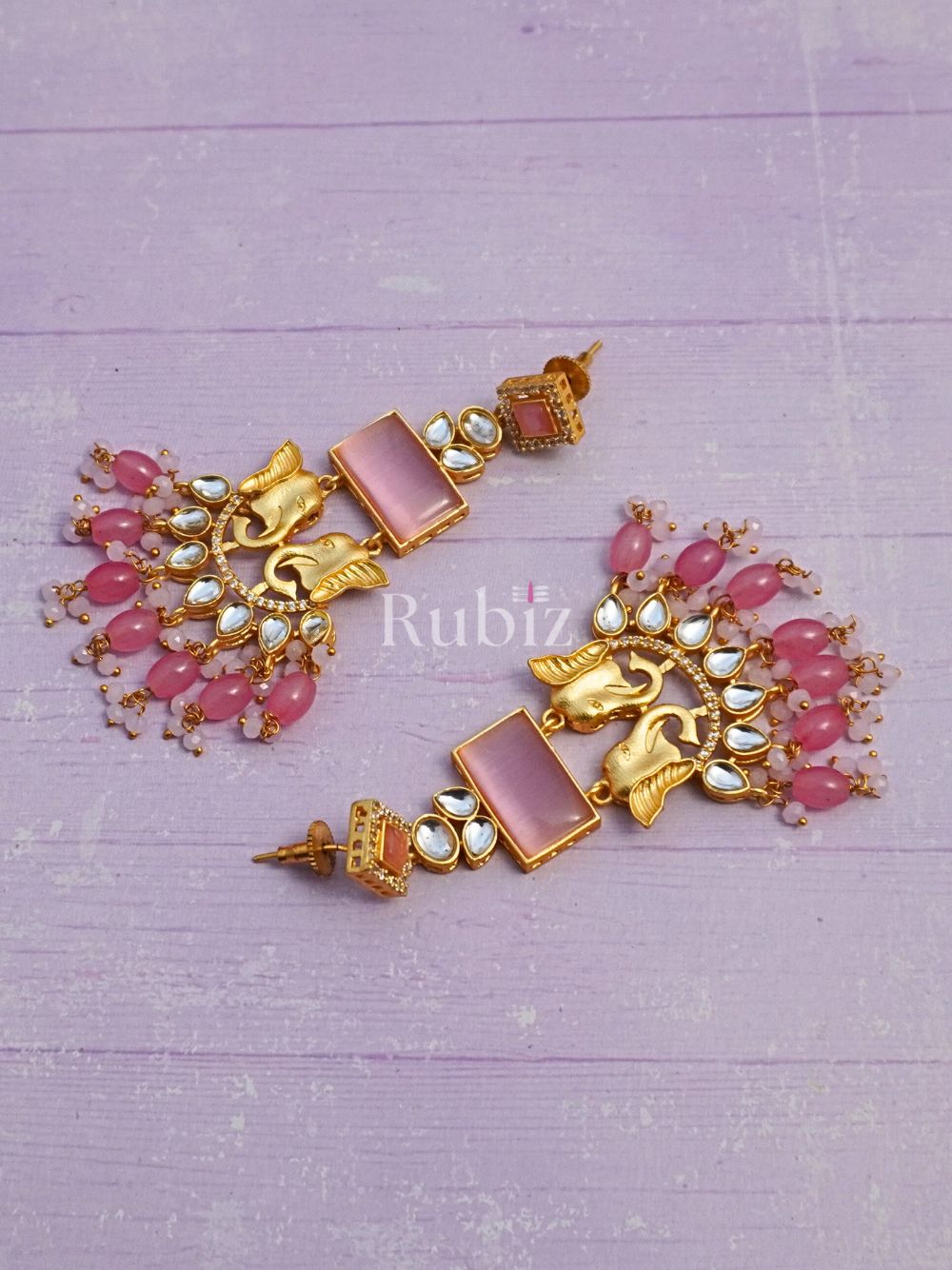 Pink Deepika Danglers