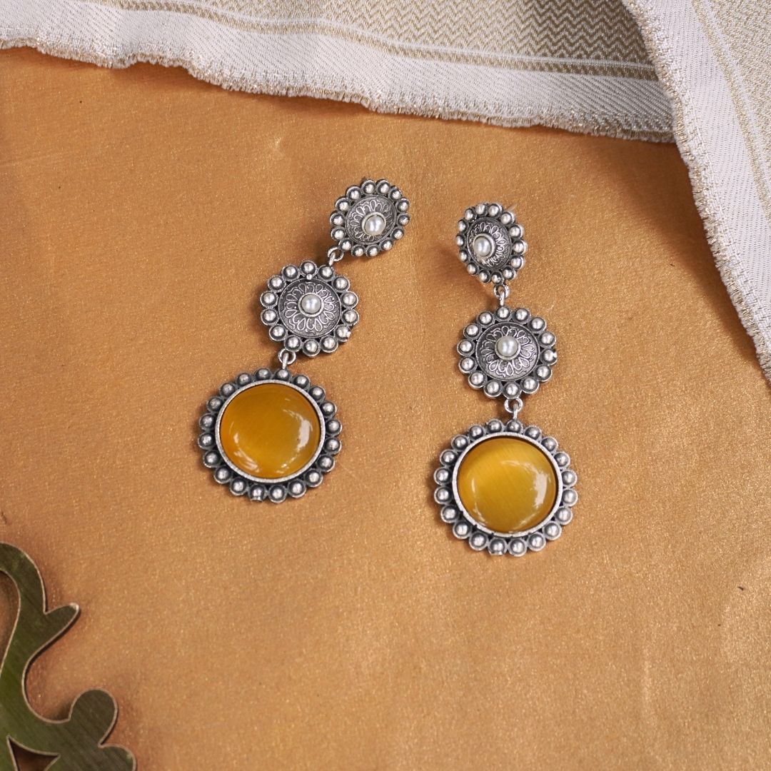 Mustard Gauri Danglers