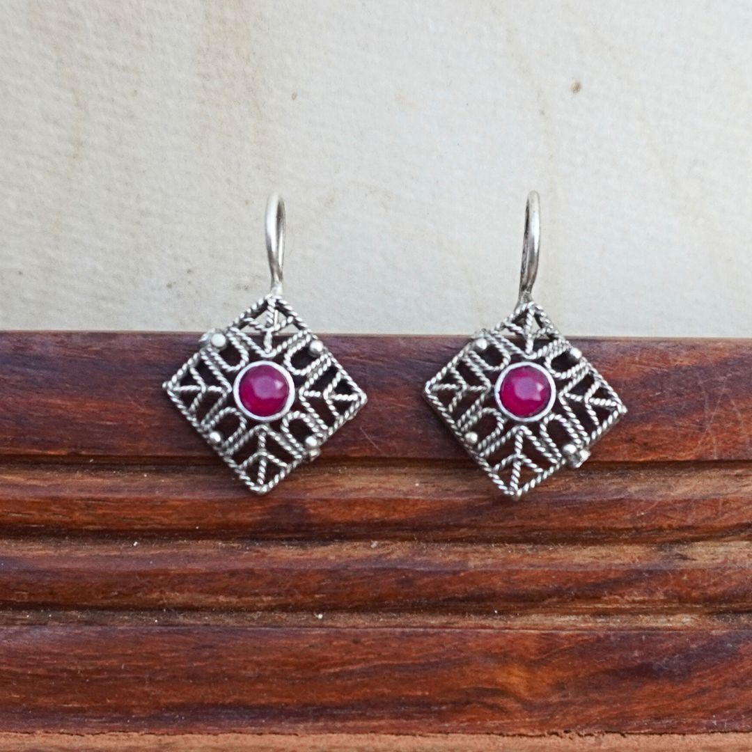 Red Elisa Studs