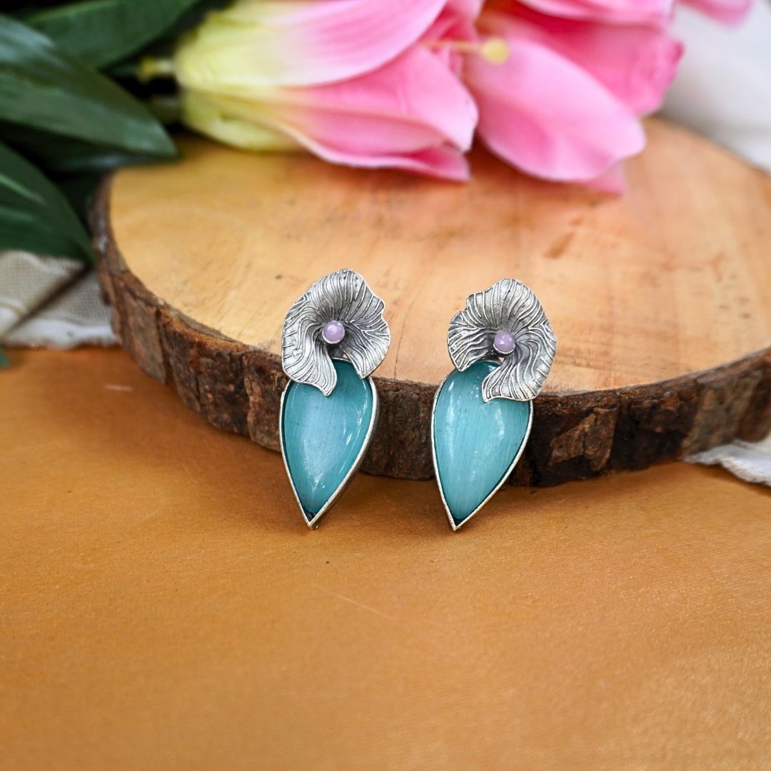 Blue Floret Studs