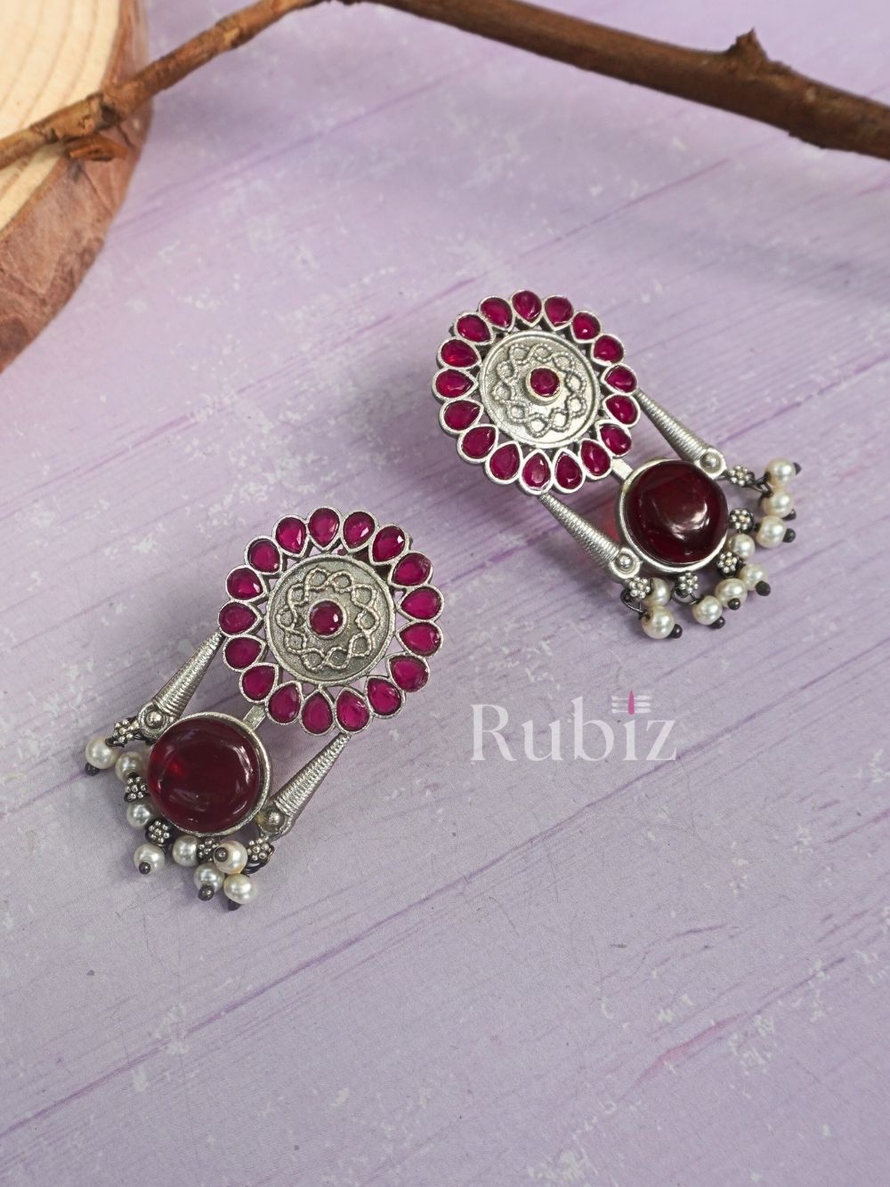 Red Khushi Danglers