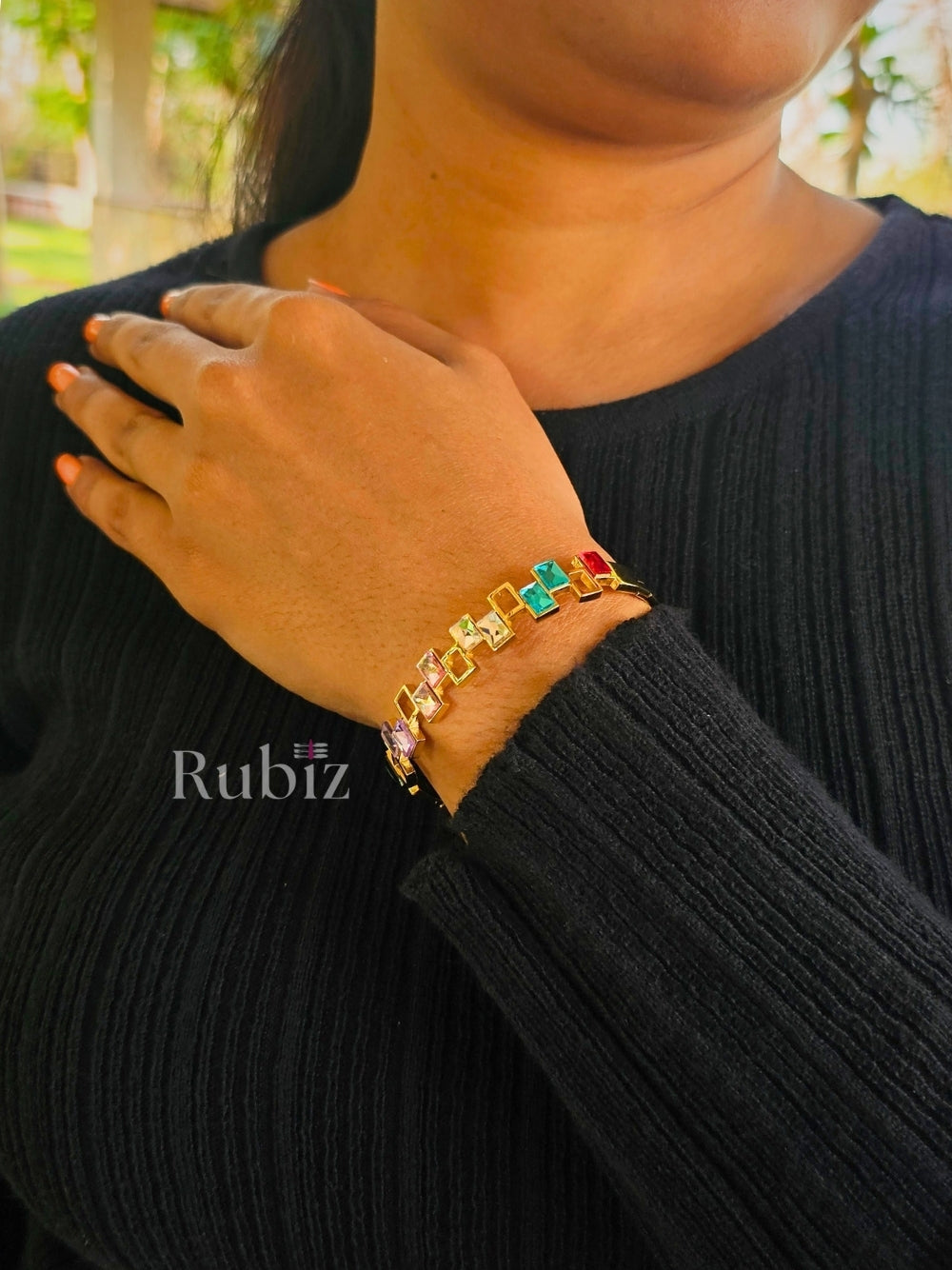 Golden Aura Multi Color Bracelet