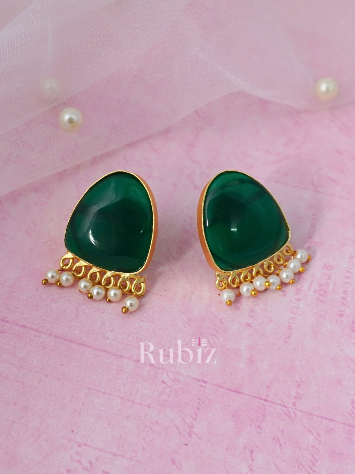 Emerald Belora Studs