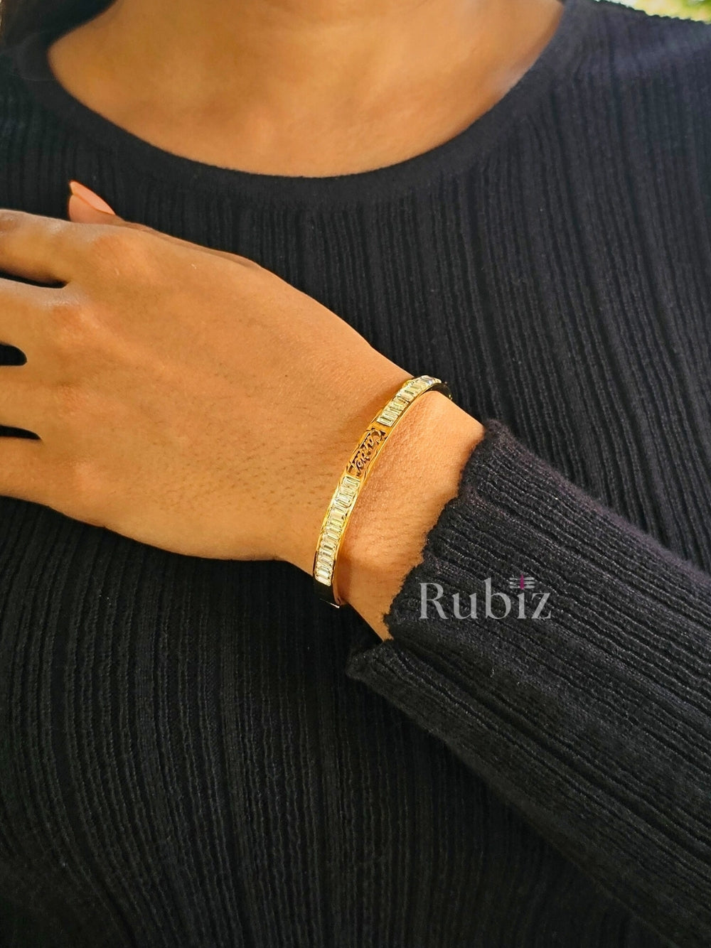 Bold Edge Gold Bracelet