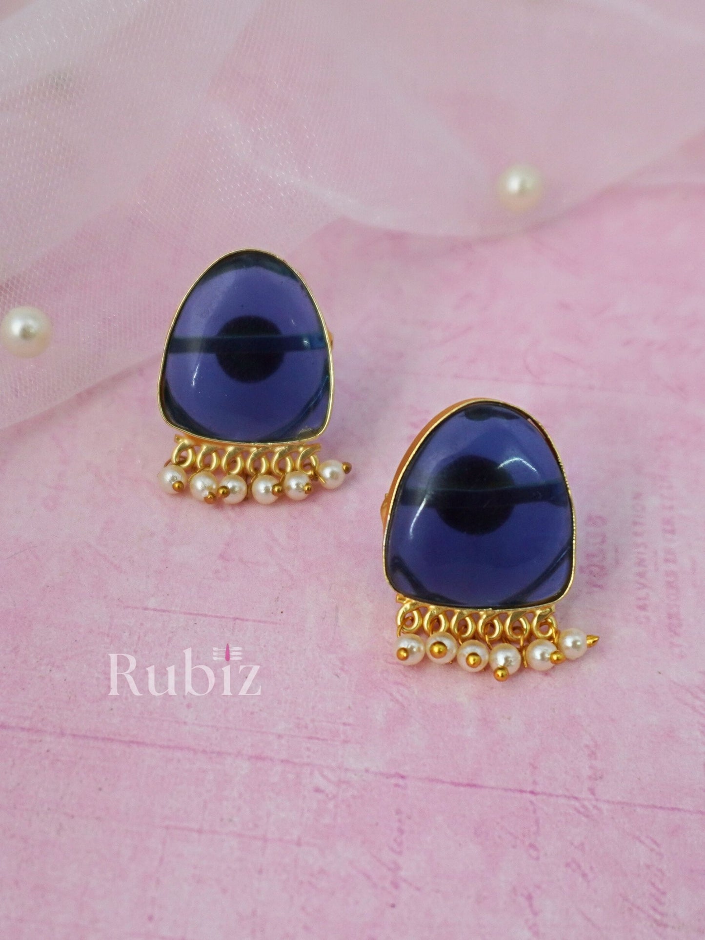 Blue Belora Studs