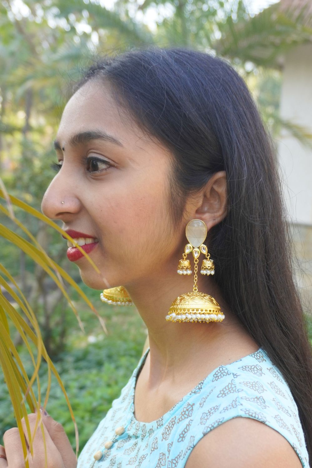 Ivory Vaidehi Jhumkas