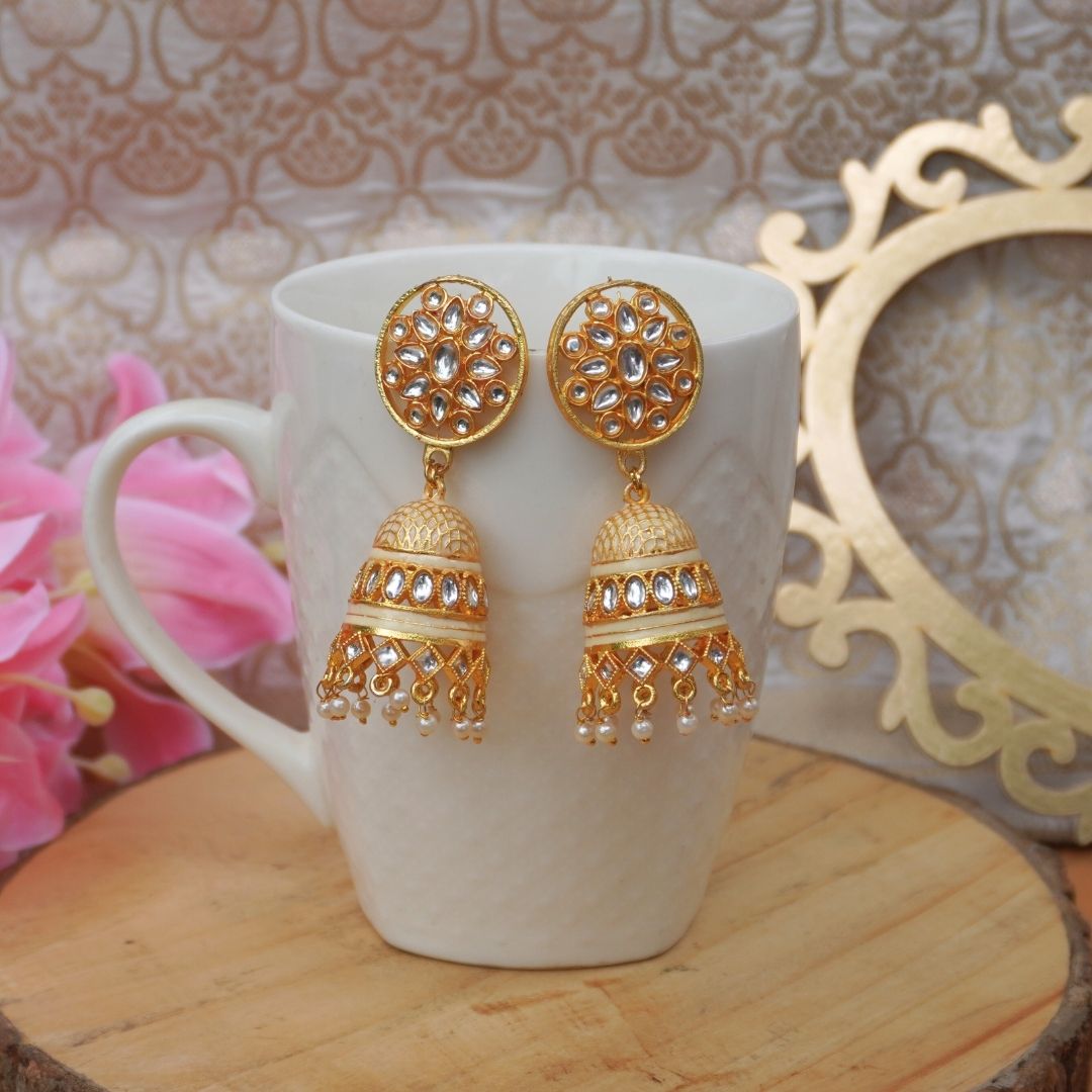Ivory Ashwini Jhumkas