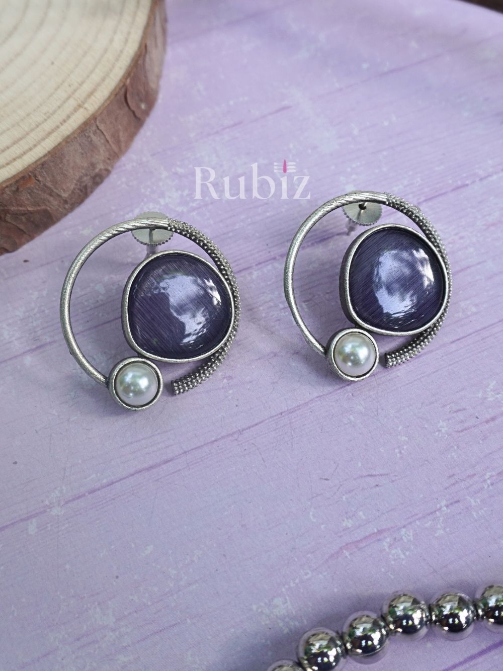 Black Nishita Studs
