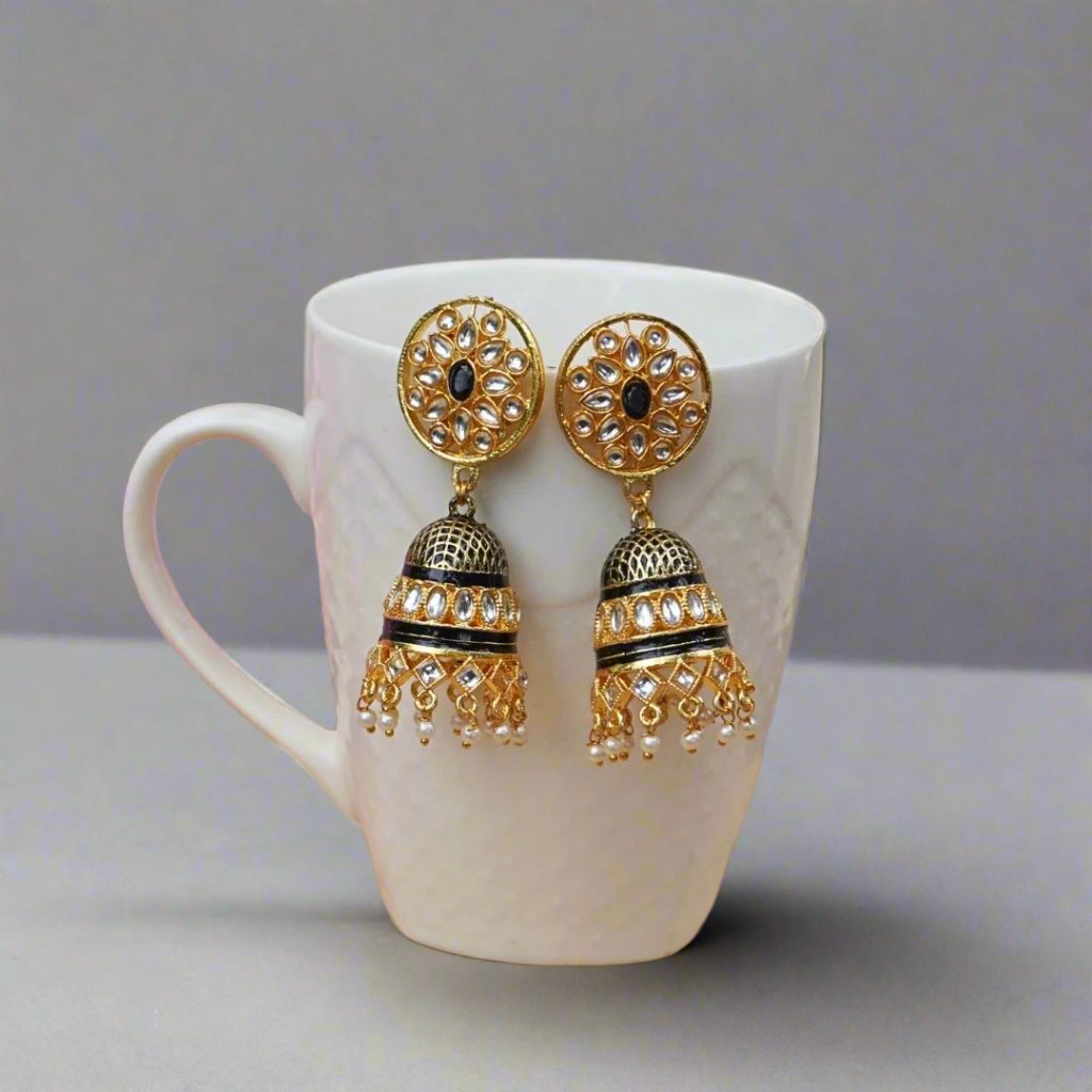 Black Ashwini Jhumkas