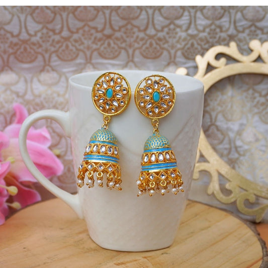 Turquoise Ashwini Jhumkas