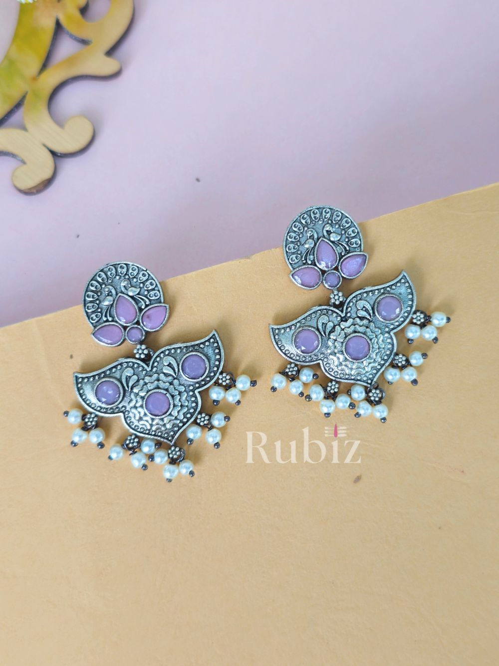 Pink Shipra Danglers