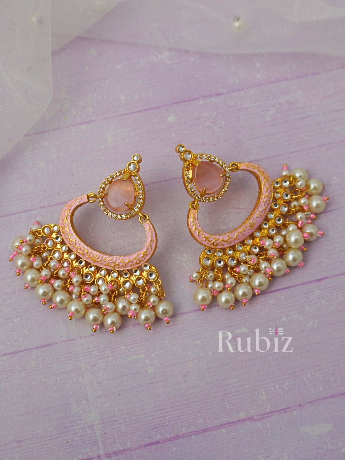 Pink Alizeh Chandbalis
