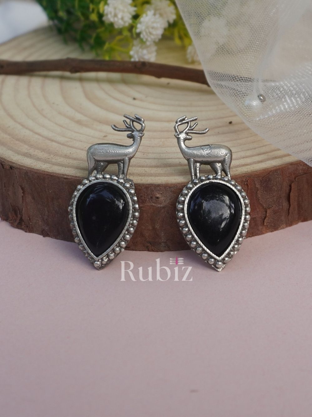 Black Disha Studs