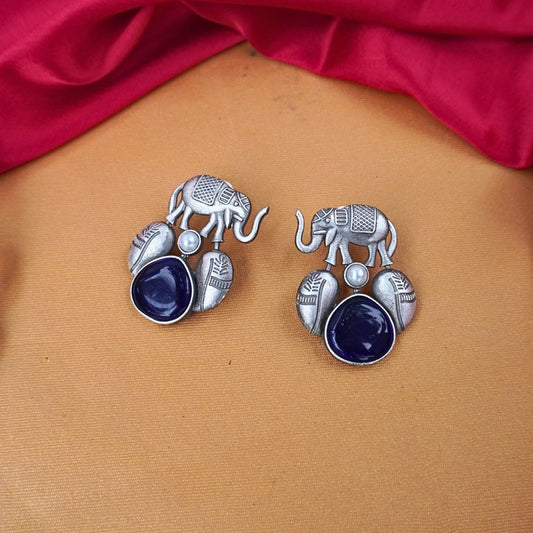 Navy Blue Ganaraj Studs