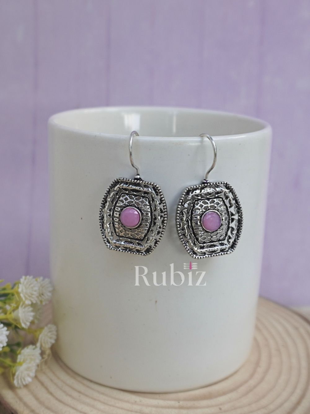 Pink Rakhi Studs
