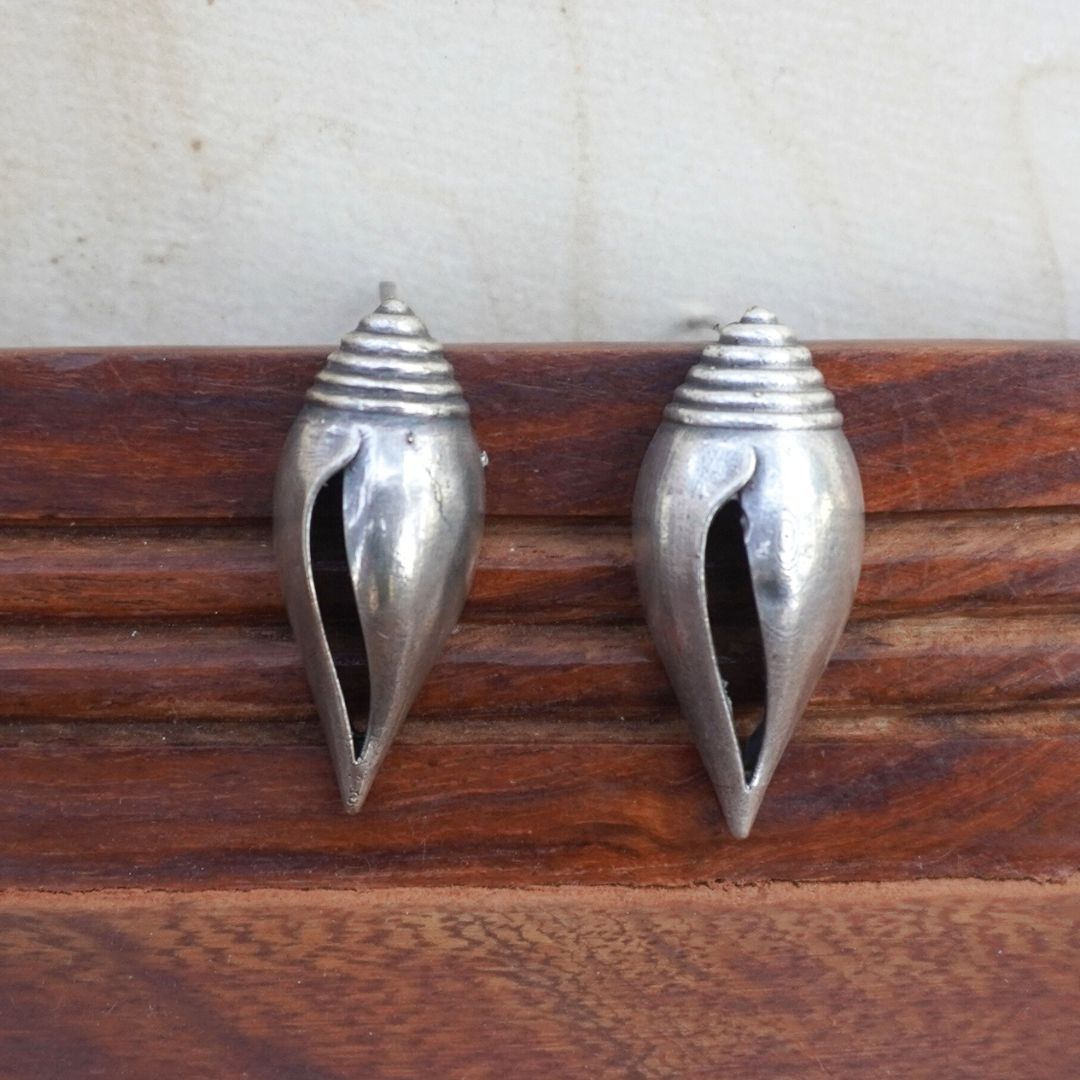 Silver Shell Studs
