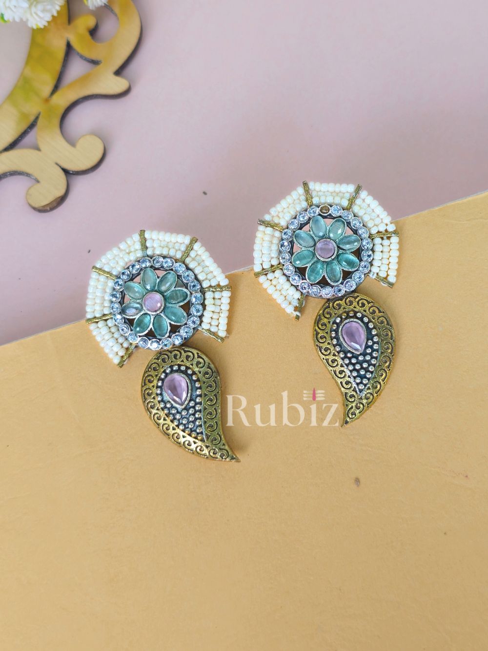 Blue Radhika Studs