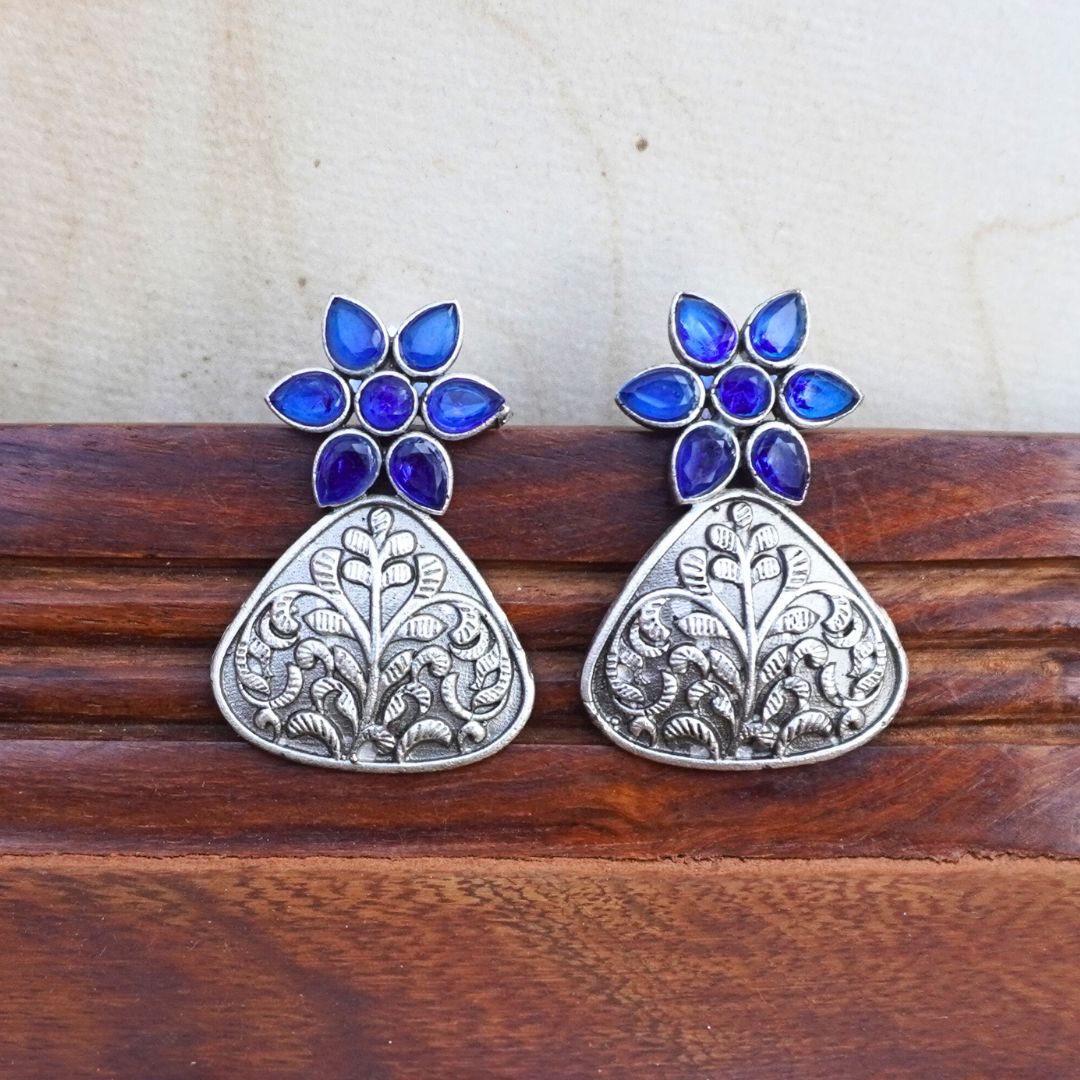 Blue Emma Studs
