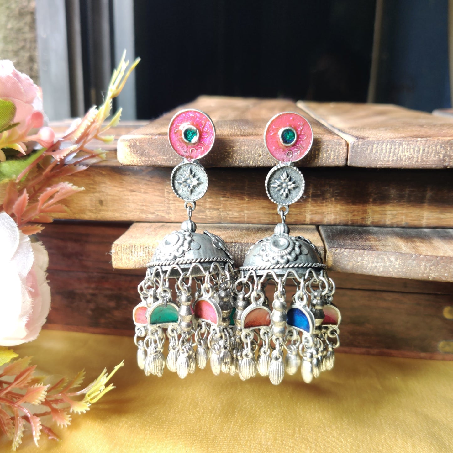 Gulrang Afghani Jhumkas