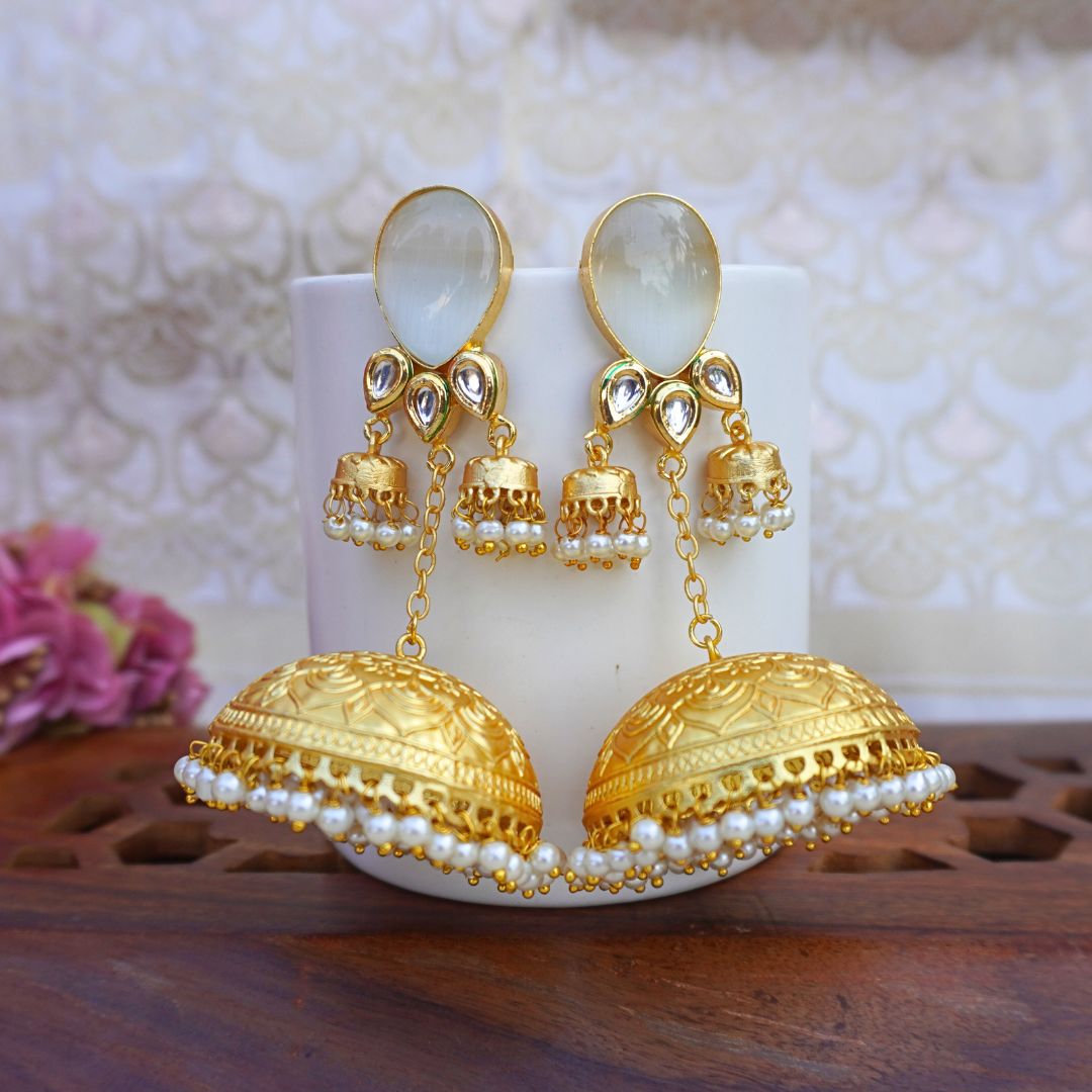 Ivory Vaidehi Jhumkas
