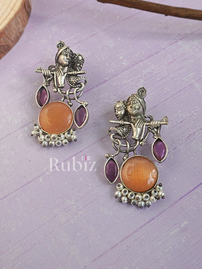 Orange Krishna Danglers