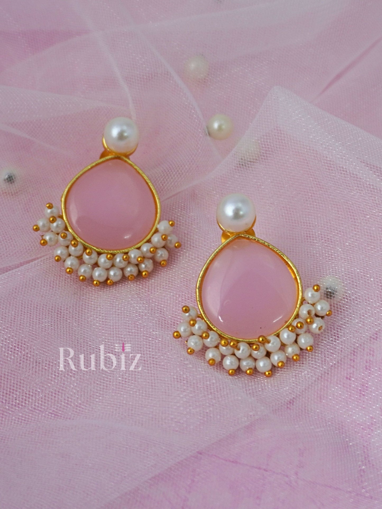 Pink Saya Studs