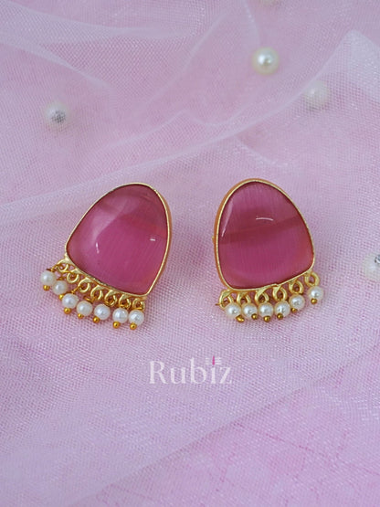 Pink Belora Studs