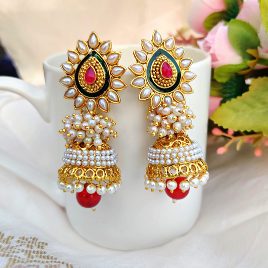 Shradha Golden Pearl Jhumka Aashiqui 2