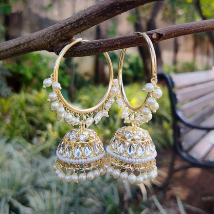 Ivory Rubina Jhumkas