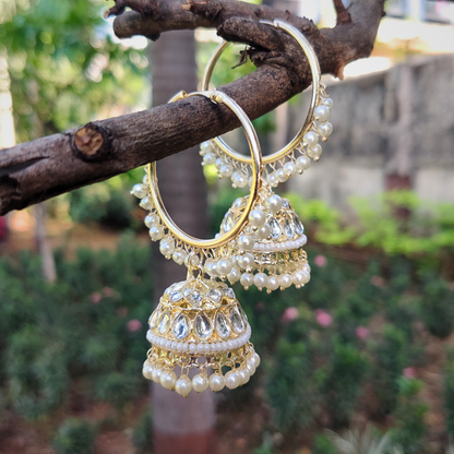 Ivory Rubina Jhumkas