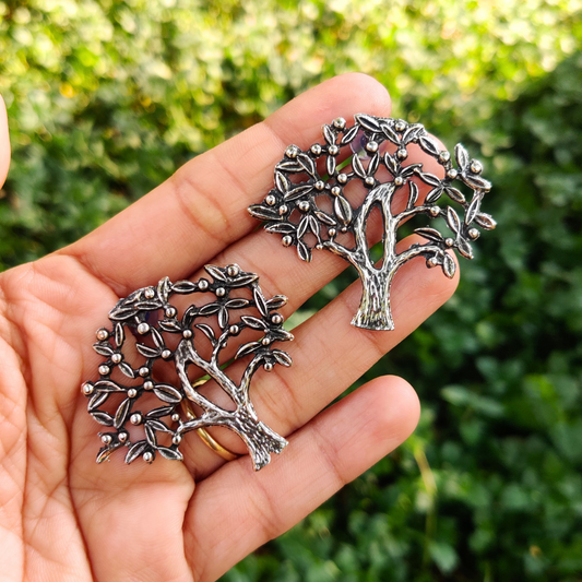 Tree Oxidized Earrings