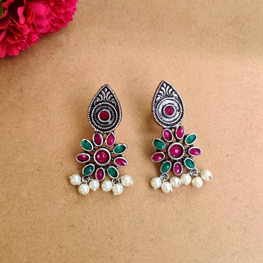 Phulwari Oxidised Earrings - Exquisite Ethnic Jewelry