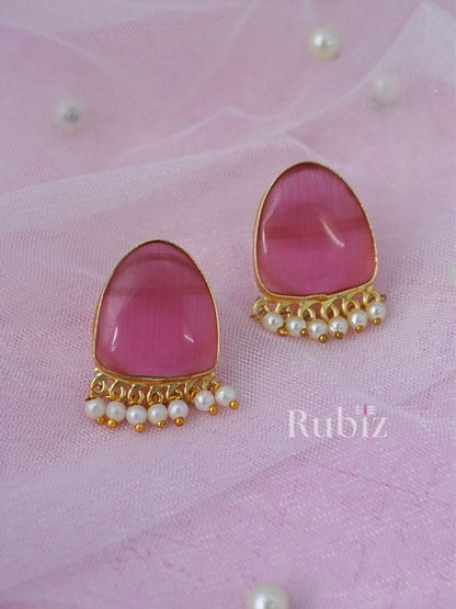 Pink Belora Studs