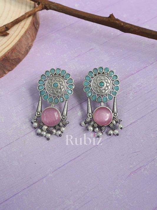 Pink Khushi Danglers