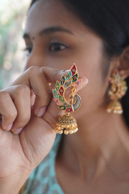 Multicolor Mohini Jhumkas