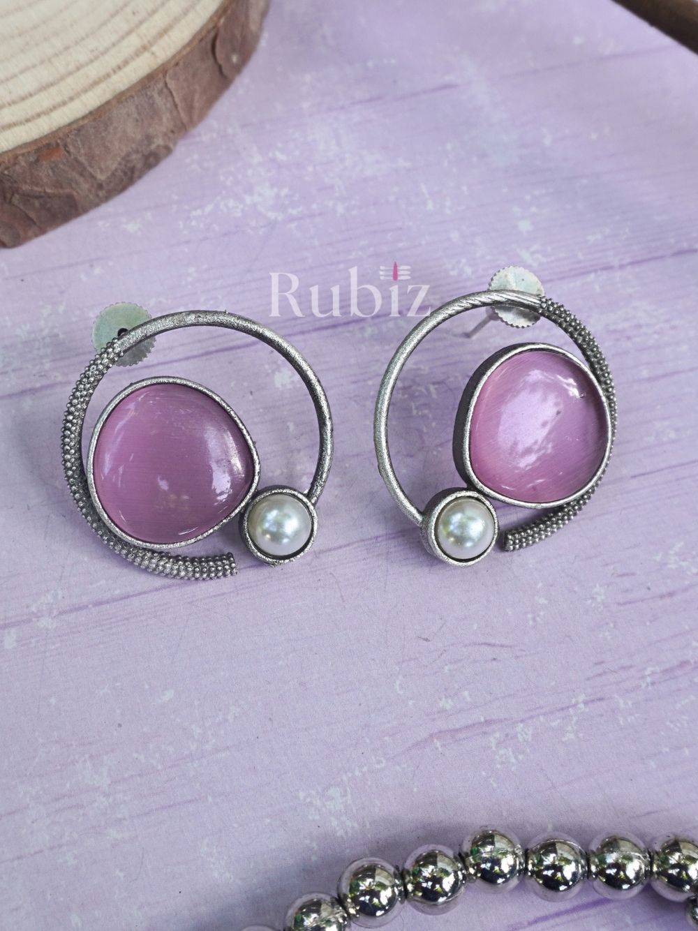 Pink Nishita Studs