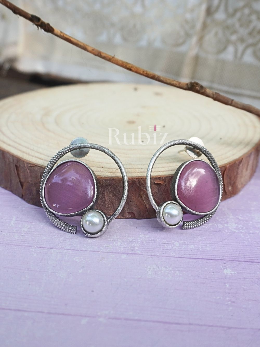 Pink Nishita Studs