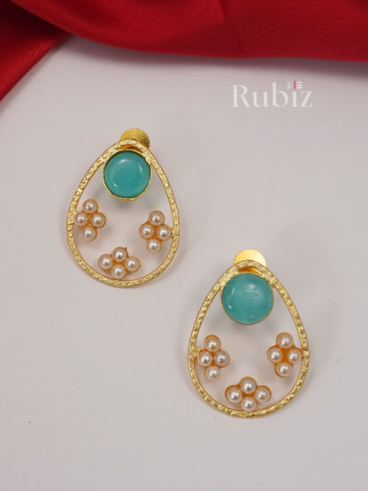 Turquoise Ashna Studs