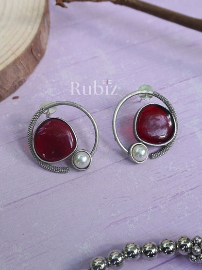 Red Nishita Studs