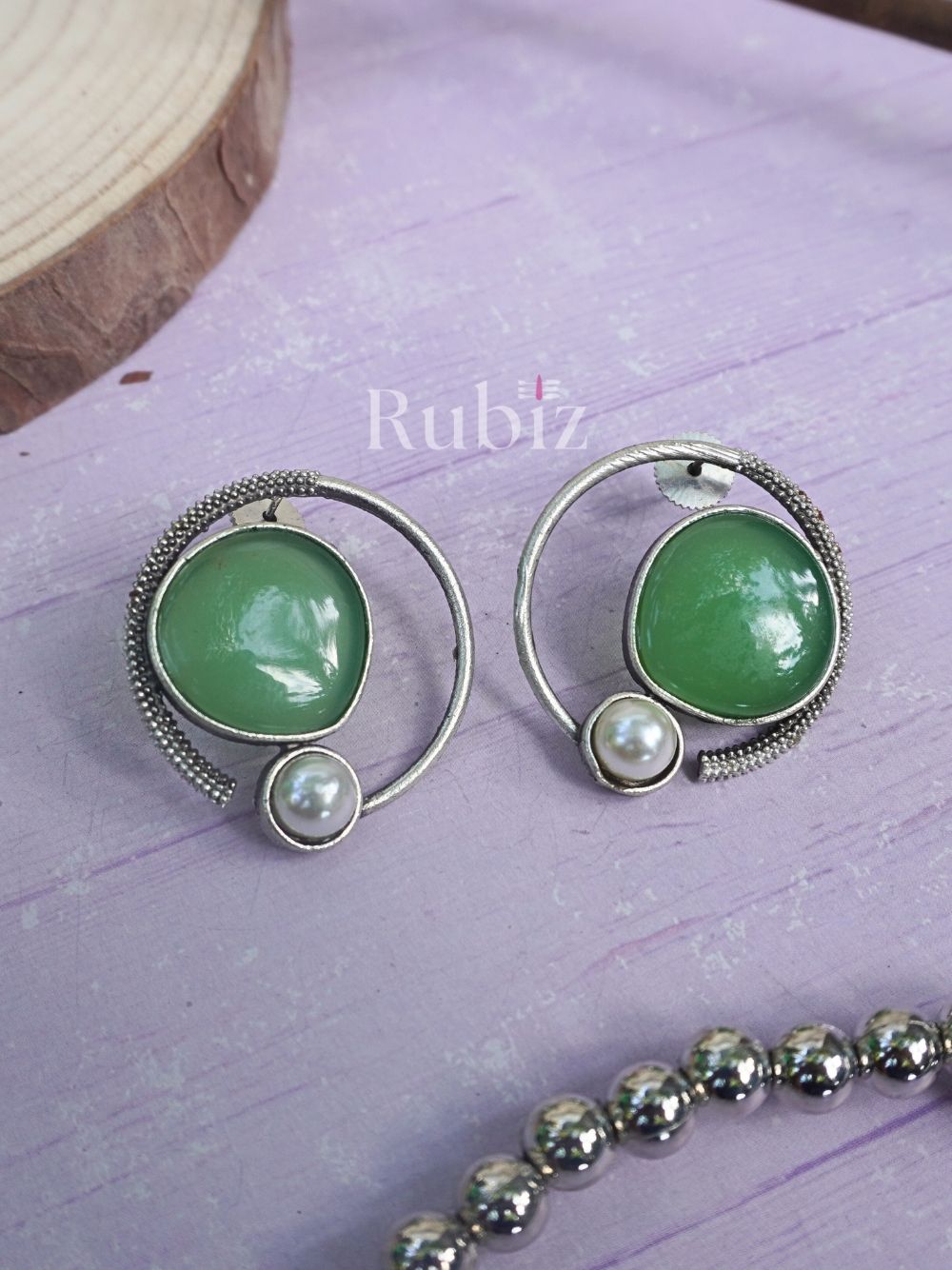 Mint Nishita Studs