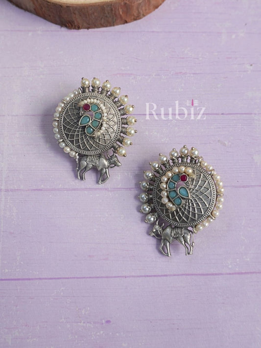 Silver Nandi Studs