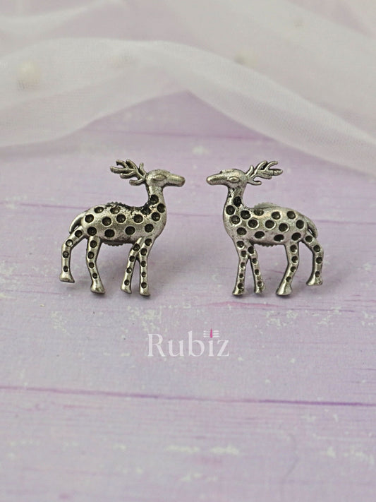 Silver Hiran Studs