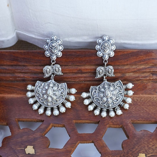 Silver Noor Danglers