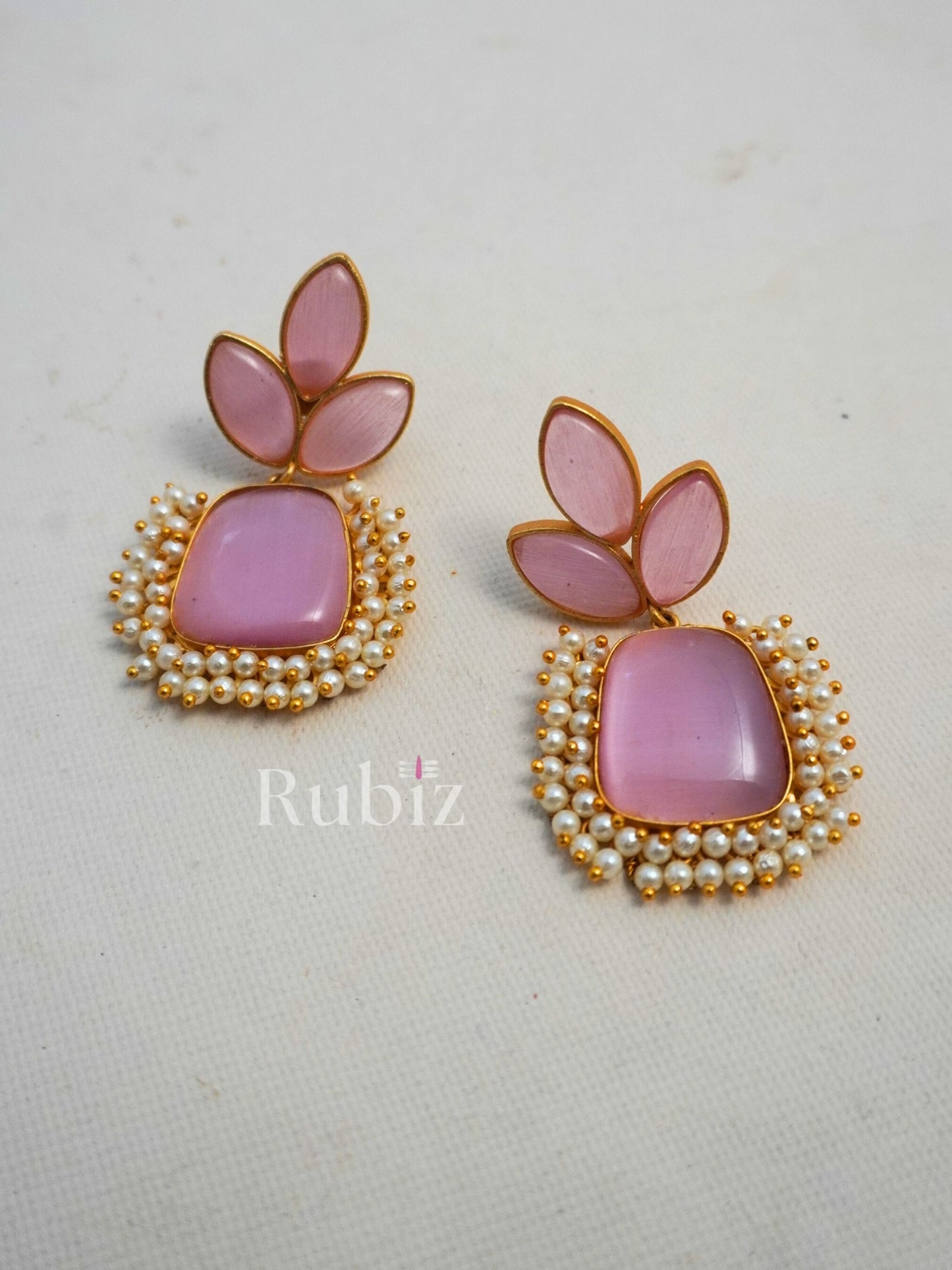 Pink Navya Danglers