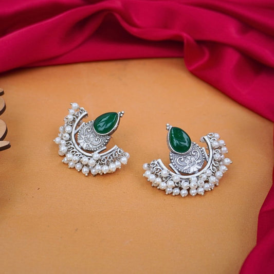 Emerald Durga Studs