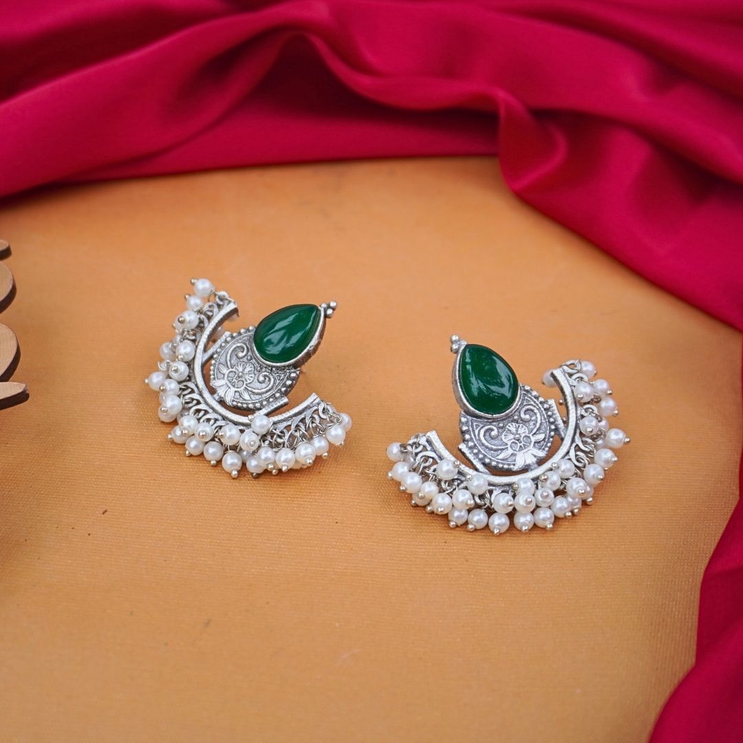 Emerald Durga Earrings
