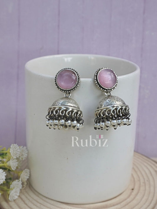 Pink Nandini Jhumkas