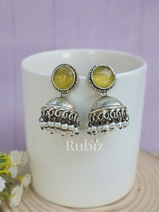 Yellow Nandini Jhumkas