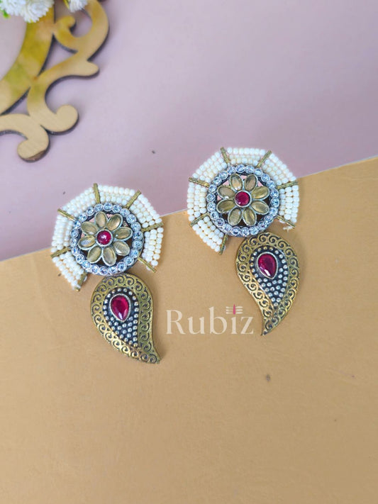 Yellow Radhika Studs