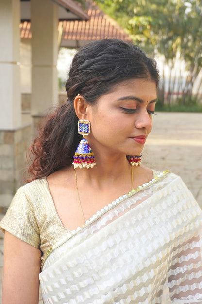 Blue Avika Jhumkas